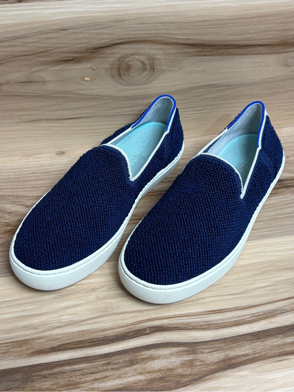 Rothy's The Slip On Terry Sapphire Fabric Low Top Lifestyle Sneakers Women’s 7